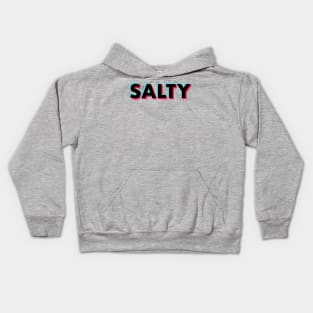 Salty Black Glitch Kids Hoodie